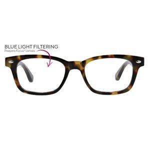 Peepers Blue Light Filtering Eyeglasses for Kids, New in Box, Brown Tortoise